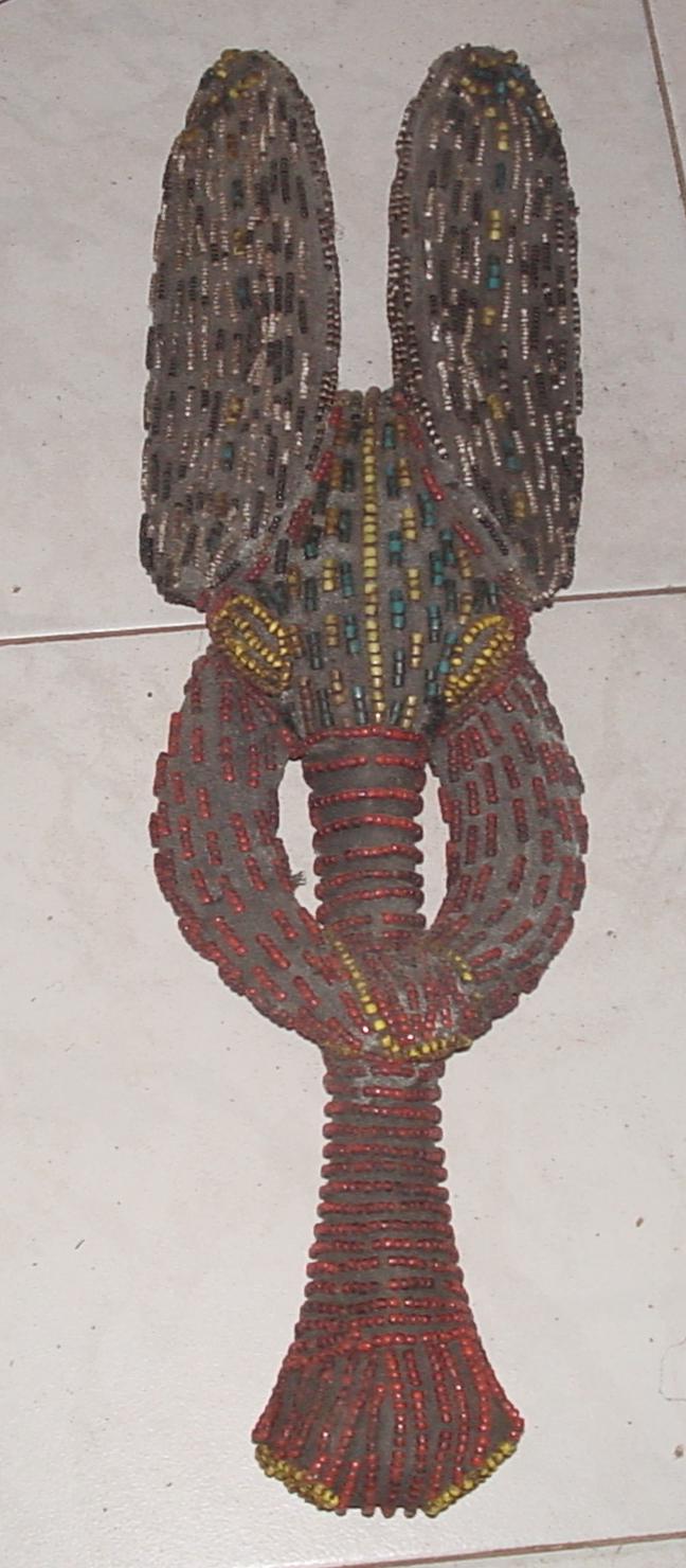 #142 - Beaded Elephant, Bamileke, Cameroon.